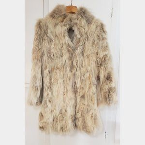 Coyote Fur Coat Reversible York Furrier Chicago Small/Medium